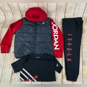 Jordan Boys Jacket Jogger Sweatpants & T Shirt Bundle Lot Of 3 Size Medium